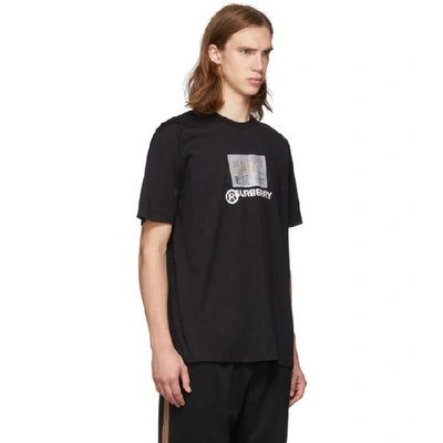 Shop Burberry Black Logo Adson T-shirt