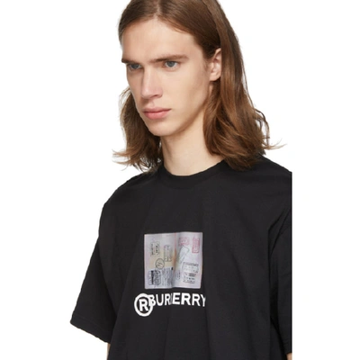 Shop Burberry Black Logo Adson T-shirt