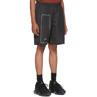 Shop A-cold-wall* Black Nylon Rectangle Shorts