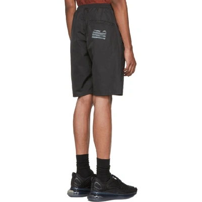 Shop A-cold-wall* Black Nylon Rectangle Shorts