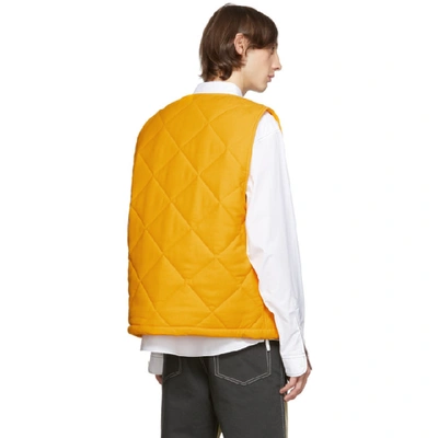 Shop Jacquemus Orange Le Gilet Romarin Vest In 19615710 Or