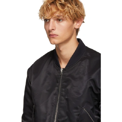 Shop Acne Studios Black Makio Bomber Jacket