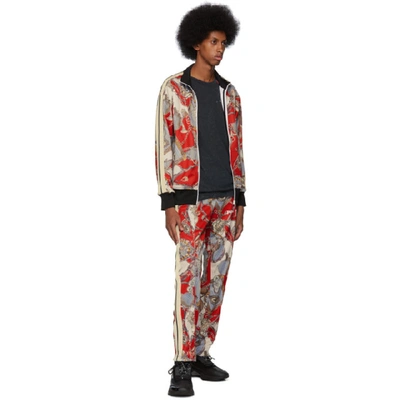 Shop Palm Angels Red Bridle Track Pants In 8888 Multi