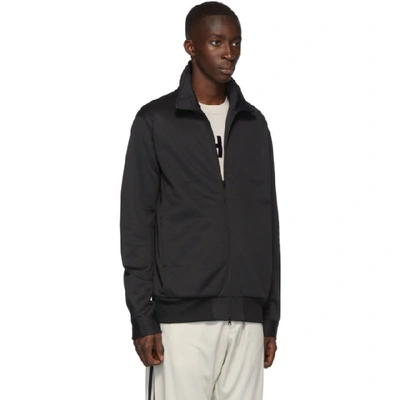 Shop Y-3 Black Yohji Letters Track Jacket In Black/ofwht