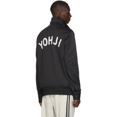 Shop Y-3 Black Yohji Letters Track Jacket In Black/ofwht