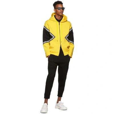 Shop Neil Barrett Yellow Modernist Hoodie In 1942 Yllw