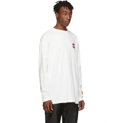 Shop Heron Preston White Style Dots Long Sleeve T-shirt In 0288 White