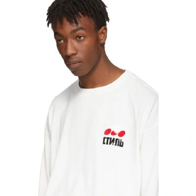 Shop Heron Preston White Style Dots Long Sleeve T-shirt In 0288 White