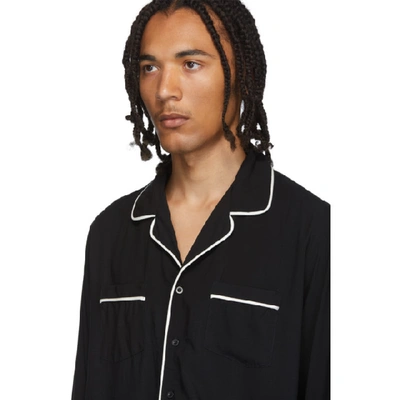 Shop Rhude Black Pj Shirt