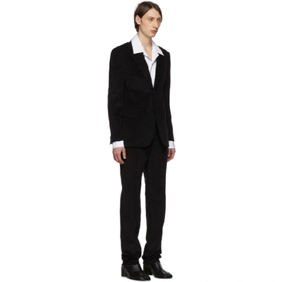 Shop Maison Margiela Black Corduroy Classic Suit In 900 Black