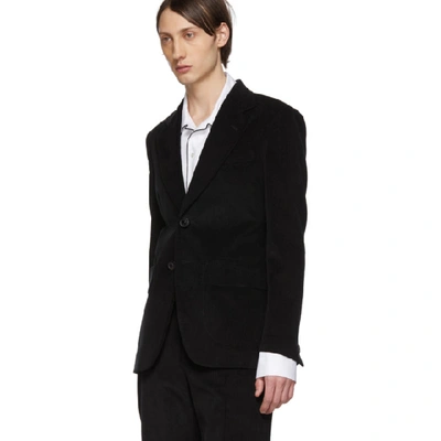 Shop Maison Margiela Black Corduroy Classic Suit In 900 Black
