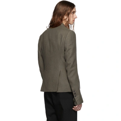 Shop Rick Owens Grey Jmf Cropped Blazer In 34 Dust