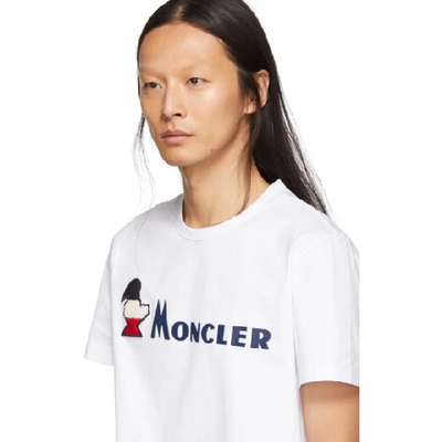 Shop Moncler White Maglia Logo T-shirt In 001.opt.wht