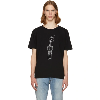 Shop Saint Laurent Black Gun T-shirt