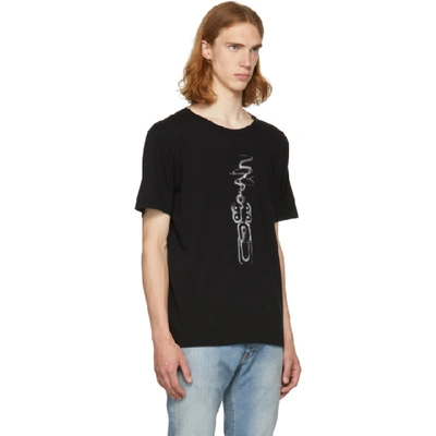 Shop Saint Laurent Black Gun T-shirt
