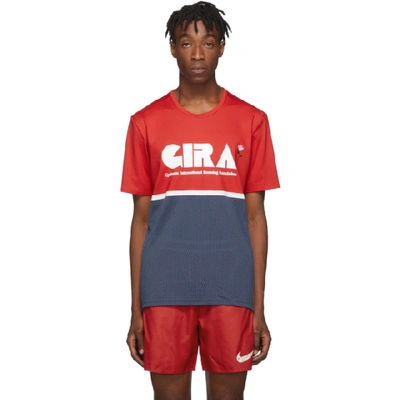 Shop Nike Red And Blue Gyakusou Nrg T-shirt In 611 Sport R