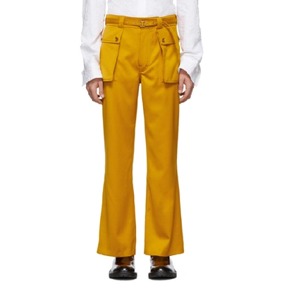 Shop Sies Marjan Yellow Ragen Flare Trousers In Curry