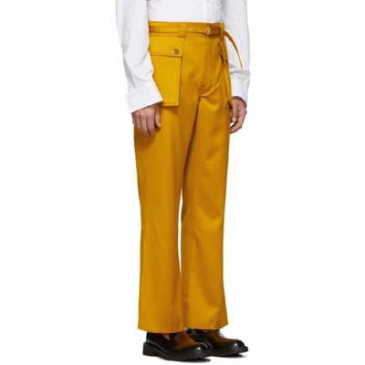 Shop Sies Marjan Yellow Ragen Flare Trousers In Curry