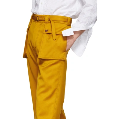 Shop Sies Marjan Yellow Ragen Flare Trousers In Curry
