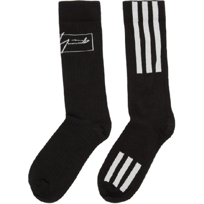 Shop Y-3 Black Wool-nylon Socks