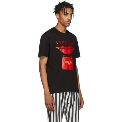 Shop Versace Black Purse T-shirt In A008 Nero