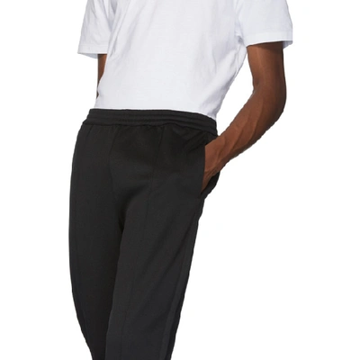 Shop Helmut Lang Black Seamed Trackpants