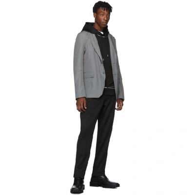 Shop Helmut Lang Black Seamed Trackpants