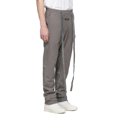 Shop Fear Of God Grey Baggy Lounge Pants In 030 Godgry