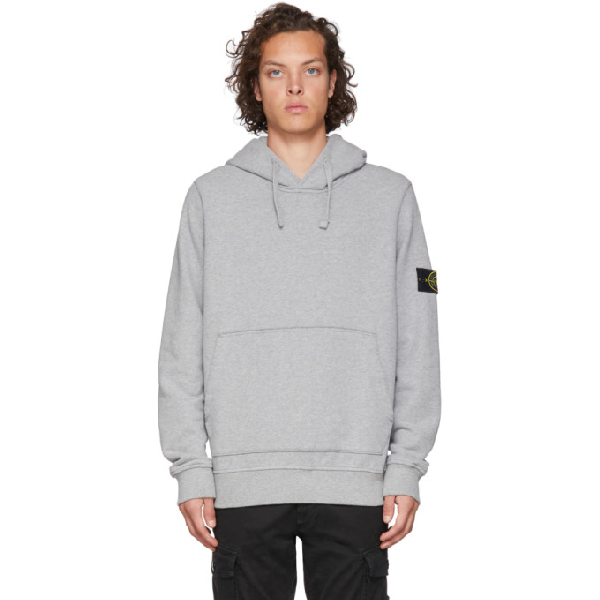 stone island grey pullover hoodie