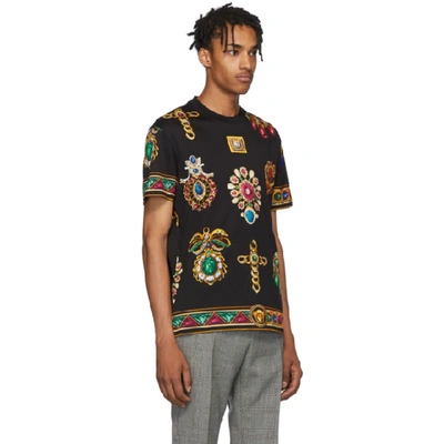 Shop Versace Black Jewel T-shirt In A72w Nermul