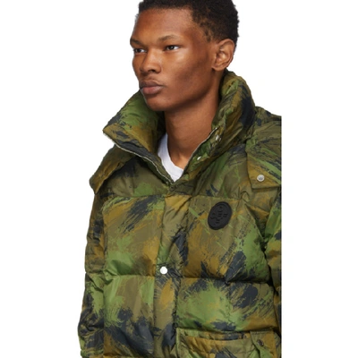 Shop Off-white Green Down Paintbrush Camouflage Jacket