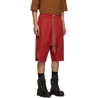 Shop Rick Owens Red Basket Swinger Shorts In 133 Red