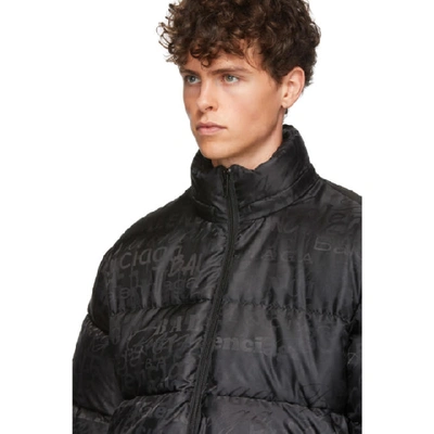 Shop Balenciaga Black Quilted Technical Faille C-shape Jacket In 1000 Black