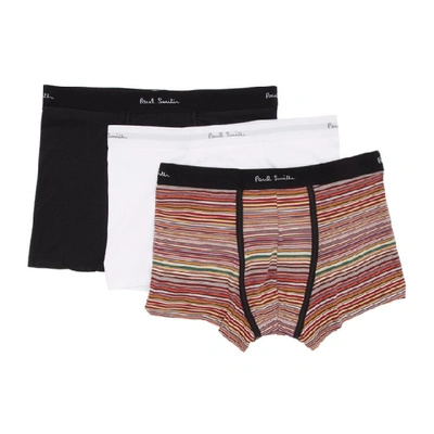 Shop Paul Smith Three-pack Multicolor Mixed Boxer Briefs In 1a Mult