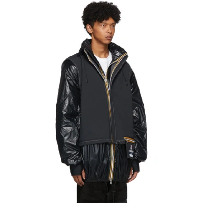 Shop Afterhomework Black K-way Edition Polar Yannick Two-layers Vest & Jacket