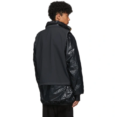 Shop Afterhomework Black K-way Edition Polar Yannick Two-layers Vest & Jacket