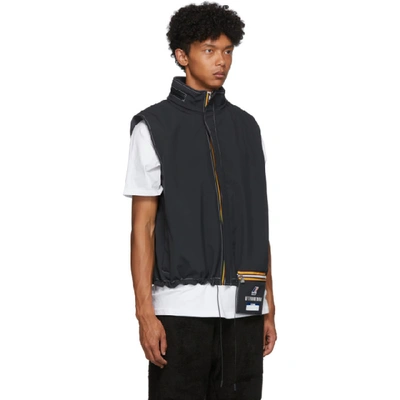 Shop Afterhomework Black K-way Edition Polar Yannick Two-layers Vest & Jacket