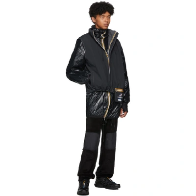 Shop Afterhomework Black K-way Edition Polar Yannick Two-layers Waistcoat & Jacket