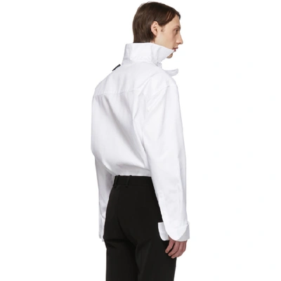 Shop Balenciaga White Pulled Shirt