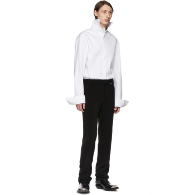 Shop Balenciaga White Pulled Shirt