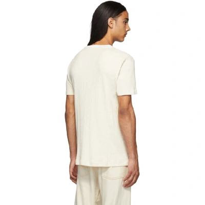 Shop Lanvin White And Off-white Panel Babar Ny T-shirt In 02 Ecru