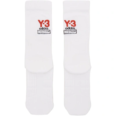 Shop Y-3 White Logo Socks