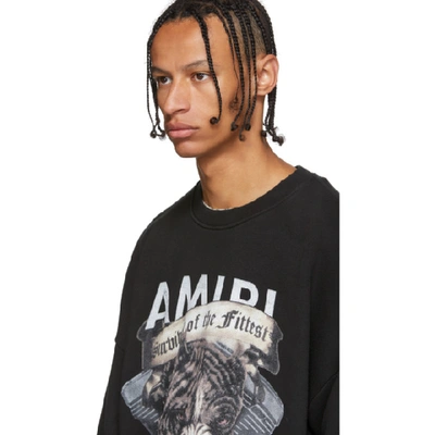 Shop Amiri Black Pitbull Sweatshirt