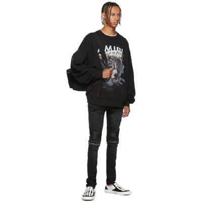 Shop Amiri Black Pitbull Sweatshirt