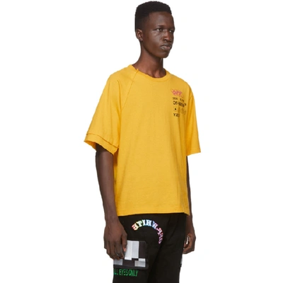 Shop Off-white Yellow Industrial Y013 T-shirt In 6010 Ylwblk