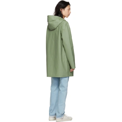 Shop Stutterheim Green Stockholm Raincoat In 3009 Dsrgrn