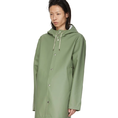 Shop Stutterheim Green Stockholm Raincoat In 3009 Dsrgrn