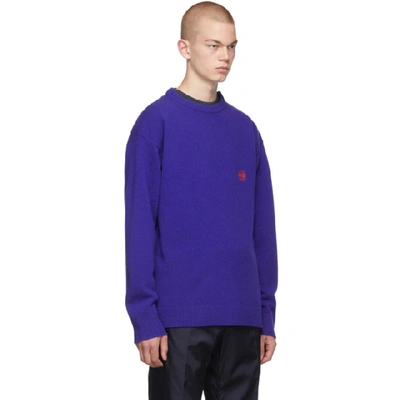 Shop Loewe Blue Anagram Sweater In 5100 Blue