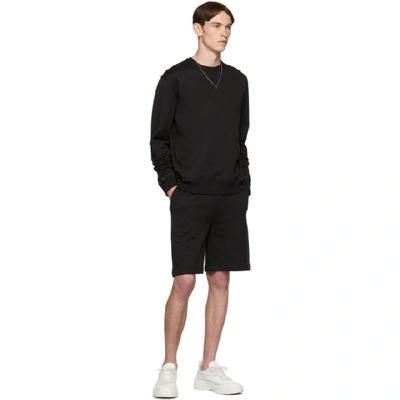Shop Valentino Black Rockstud Untitled Sweatshirt In 0nonero