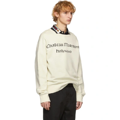 Shop Gucci Off-white 'chateau Marmont' Sweatshirt In 9395natural